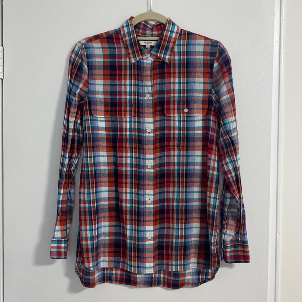 Madewell - Multi Colored Collared Button Down Shirt - Size Small